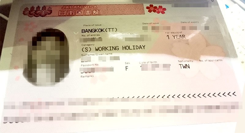 日本打工度假簽證，簽證超美的！又是櫻花又是閃閃發光的！