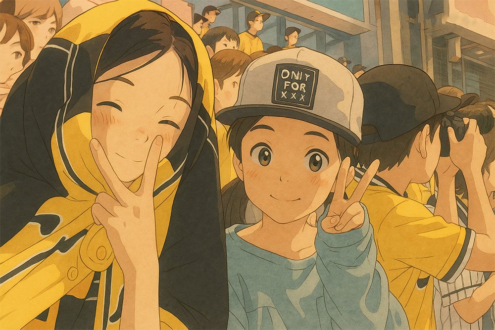 與台灣好友一同在甲子園球場觀賞日本職棒比賽